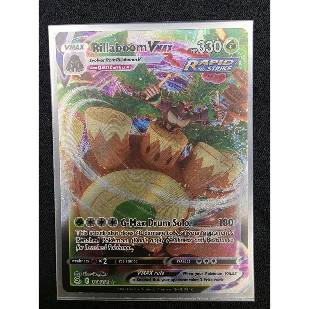 Pokemon Card Rillaboom VMAX 023/264 Rapid Strike Gigantamax TCG‎